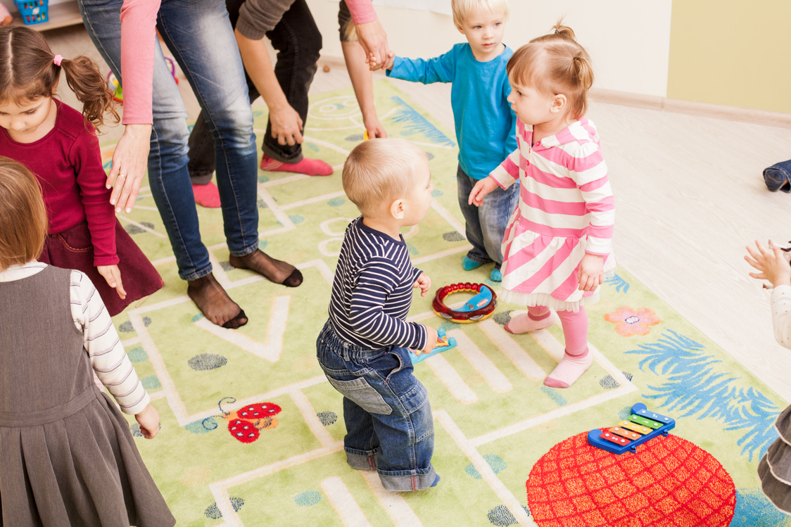 Little Children Dancing at the Daycare